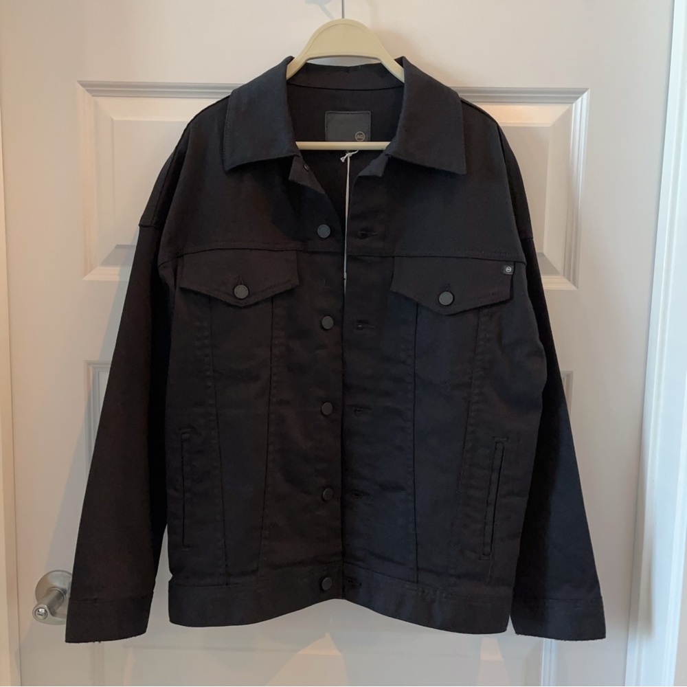 AG Black Relaxed Denim Jacket